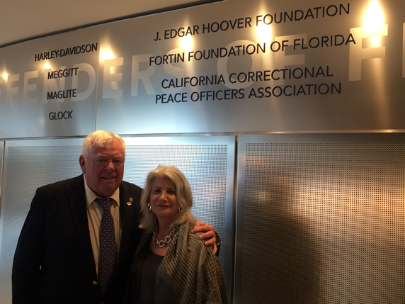 Chairman of the J. Edgar Hoover Foundation William D. Branon and his wife Stephanie